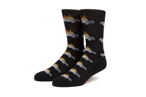 Huf Disobedience Κάλτσες Ψηλές 1 Ζευγάρι (SK00696 BLACK)