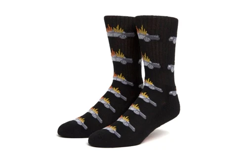 Huf Disobedience Κάλτσες Ψηλές 1 Ζευγάρι (SK00696 BLACK)