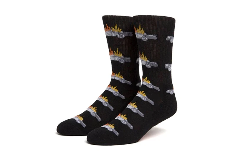 Huf Disobedience Κάλτσες Ψηλές 1 Ζευγάρι (SK00696 BLACK)