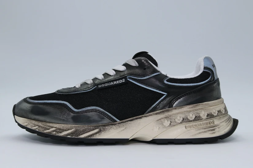 Dsquared2 Sprinter Ανδρικά Sneakers Μαύρα, Εκρού