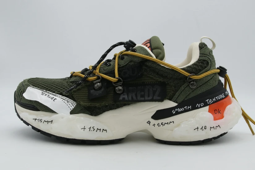Dsquared2 Faster Ανδρικά Sneakers Χακί, Μαύρα, Εκρού, Κίτρινα