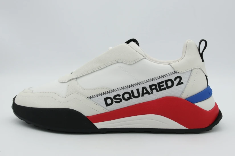 Dsquared2 D2 Flow Ανδρικά Sneakers Λευκά, Μαύρα, Κόκκινα, Μπλε