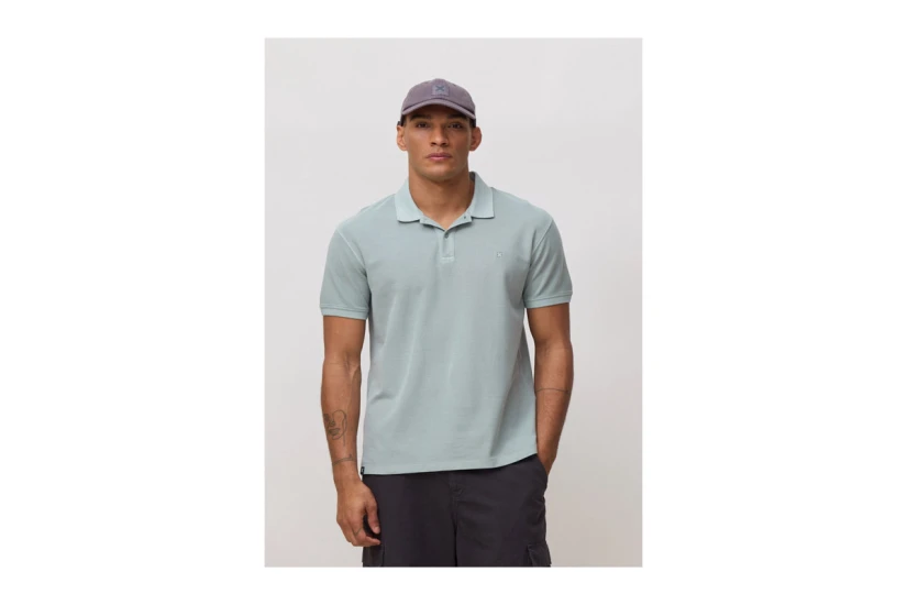 Blue Banana Mist Nature Washed Ανδρικό Κοντομάνικο Polo T-Shirt Μέντα