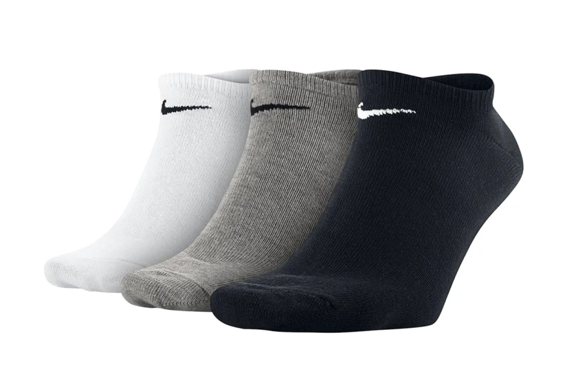 Nike Dri-FIT Lightweight Καλτσάκια Γκρι, Λευκά, Μαύρα 3 Ζευγάρια