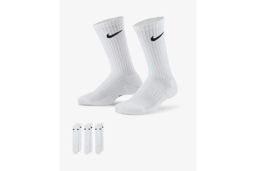 Nike Everyday Plus Cushioned Ψηλές Κάλτσες Λευκές 3 Ζευγάρια