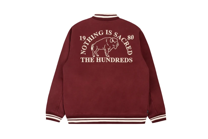 The Hundreds Team Fleece Ανδρικό Τζάκετ Μπορντό