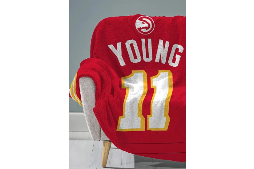 Sleep Squad Trae Young Raschel Throw Blanket 60X80In Κουβέρτα 