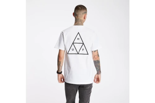 Huf Essentials Triple Triangle T-Shirt Ανδρικό (TS00509 WHITE)