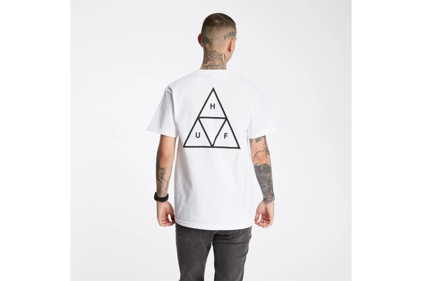 Huf Essentials Triple Triangle T-Shirt Ανδρικό (TS00509 WHITE)