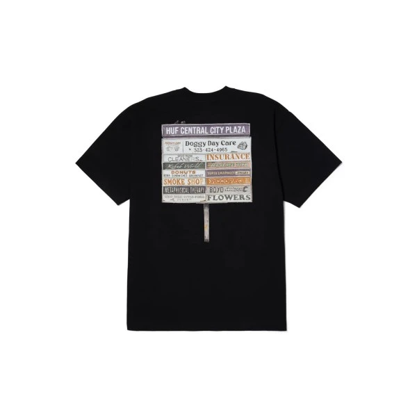 Huf Plaza S-S T-Shirt Ανδρικό (TS02402 BLACK)