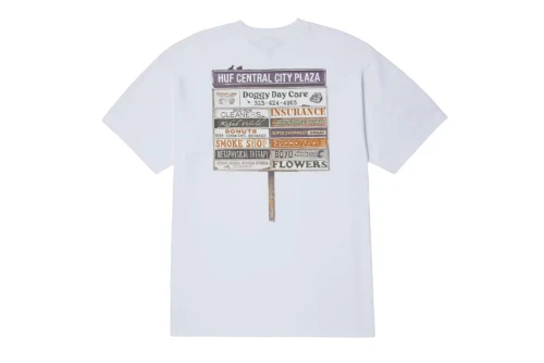 Huf Plaza S-S T-Shirt Ανδρικό (TS02402 WHITE)