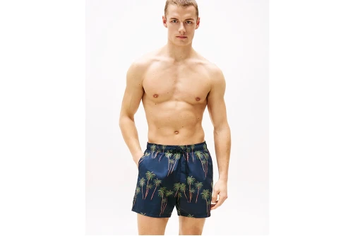 Tommy Jeans Medium Drawstring Print Μαγιό Σορτς Ανδρικό (UM0UM03491 0YC)