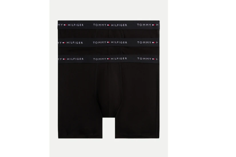 Tommy Jeans Signature Logo Ανδρικά Εσώρουχα Μπόξερ Μαύρα 3 Τεμάχια 