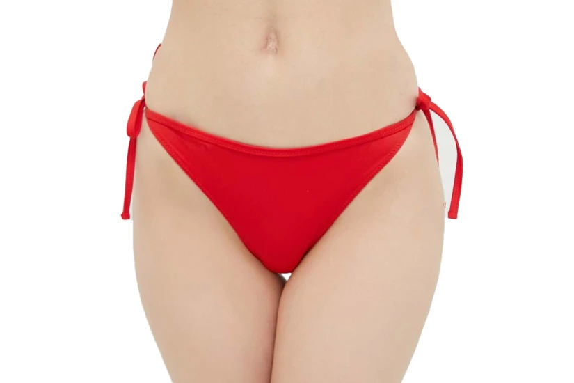 Tommy Jeans Side Tie Γυναικείο String Μαγιό Bikini Bottom Κόκκινο