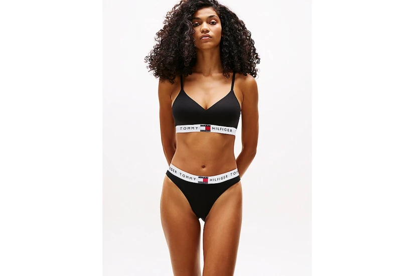 Tommy Jeans Heritage Push-Up Γυναικείο Εσώρουχο Bralette Μαύρο