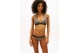 Tommy Jeans Original Print Cheeky Γυναικείο Μαγιό Bikini Bottom Καφέ, Μαύρο, Λευκό