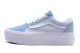 Vans Old Skool Stackform Sneakers με Πλατφόρμα Γαλάζιο, Λευκό