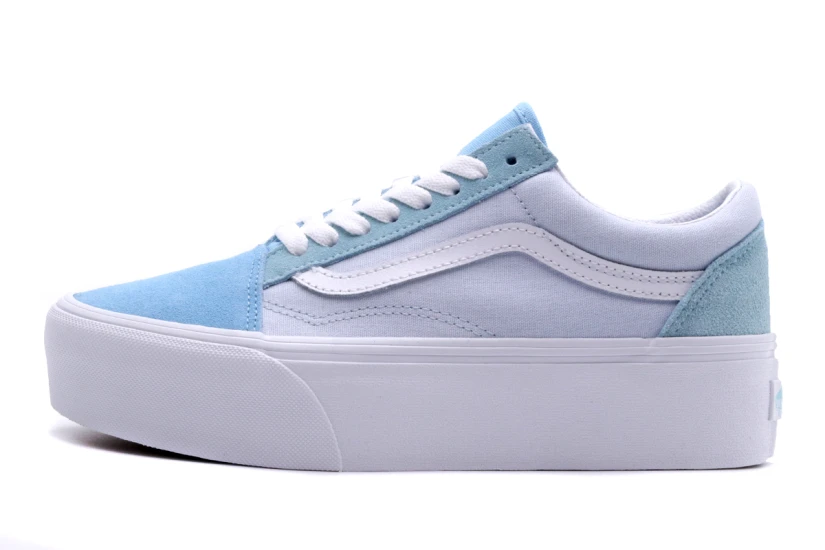 Vans Old Skool Stackform Sneakers με Πλατφόρμα Γαλάζιο, Λευκό