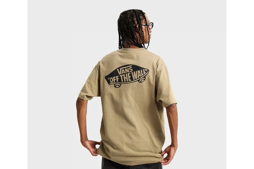 Vans Style 76 Ανδρικό Κοντομάνικο T-Shirt Χακί, Μαύρο