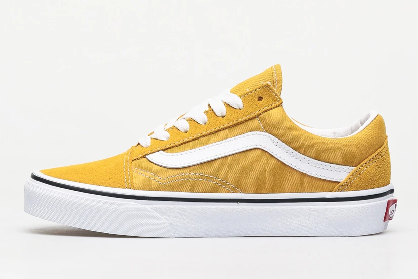 Vans Old Skool Ανδρικά Sneakers Μουσταρδί, Λευκά