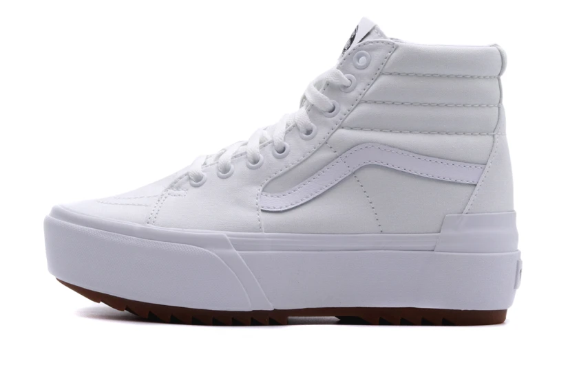 Vans SK8-Hi Stacked Γυναικεία Flatform Μποτάκια Λευκά