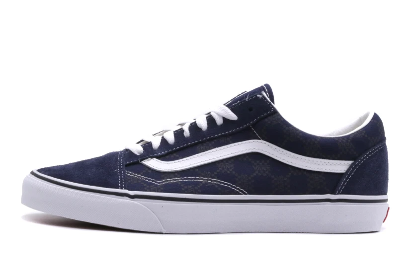 Vans Old Skool Ανδρικά Χαμηλά Sneakers Μπλε Σκούρο, Λευκά