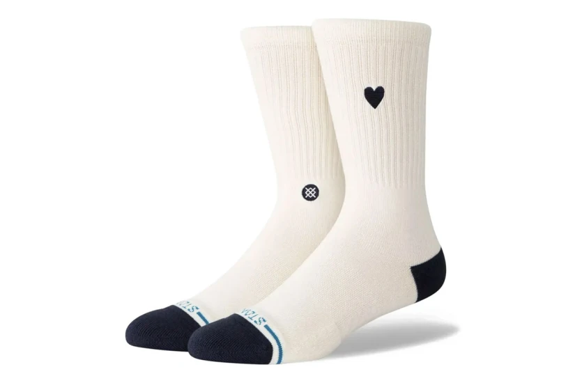 Stance Heart Crew Κάλτσες μέχρι τη Γάμπα Εκρού, Μπλε Σκούρο 1 Ζευγάρι