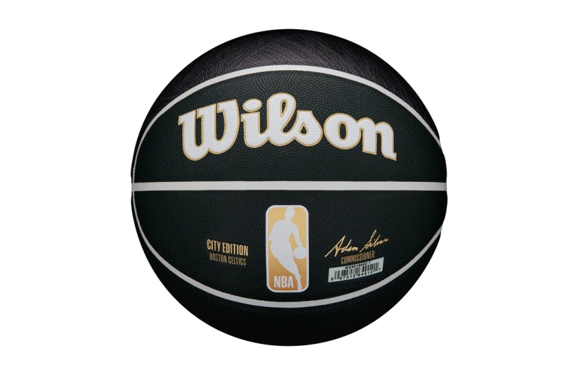 Wilson NBA Team City Collector Boston Celtics Μπάλα Μπάσκετ Μαύρη, Λευκή, Χρυσή