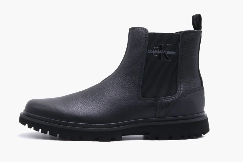 Calvin Klein Eva Mid Chelsea Leather Ανδρικά Μποτάκια Μόδας Μαύρα