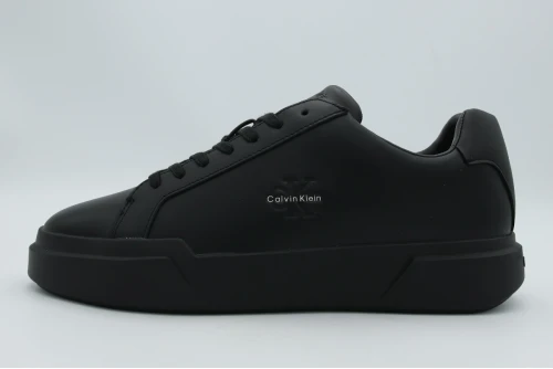 Calvin Klein Leather Signature Logo Sneakers (YM0YM01344 0GJ)