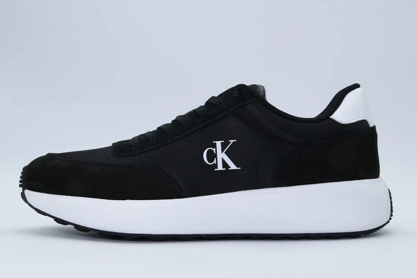 Calvin Klein Athleisure Runner Ανδρικά Sneakers Μαύρα, Λευκά