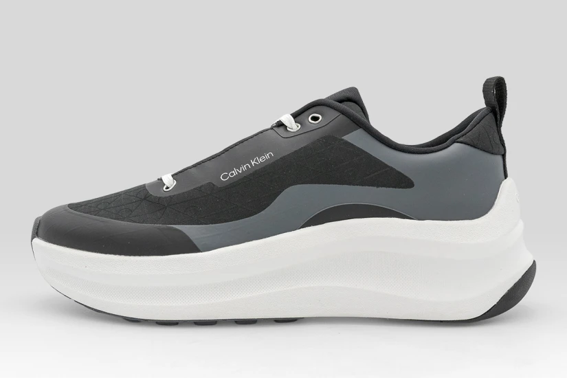 Calvin Klein Emblem Logo Chunky Runner Ανδρικά Sneakers Μαύρα, Λευκά