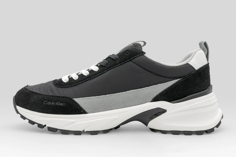 Calvin Klein Trailblazer Suede Runner Ανδρικά Sneakers Μαύρα, Λευκά