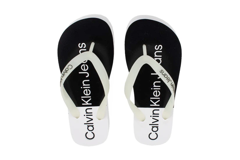 Calvin Klein Beach Sandal Flatform Σαγιονάρες Λευκές, Μαύρες