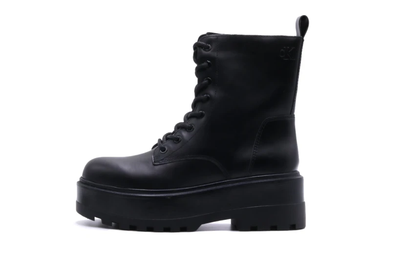 Calvin Klein Flatform High Lace Up Γυναικεία Μποτάκια Μαύρα