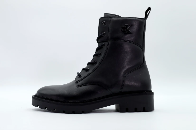 Calvin Klein Combat Boot Mid Γυναικεία Μποτάκια Μαύρα