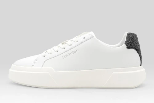 Calvin Klein Avenue Smooth Leather Logo Sneakers (YW0YW02036 01W)