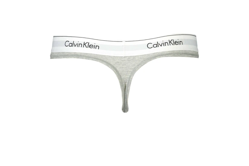 Calvin Klein Modern Cotton Γυναικείο Εσώρουχο String Γκρι, Λευκό