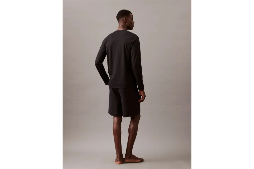 Calvin Klein Ανδρική Μακρυμάνικη Μπλούζα Πιτζάμας με Λαιμόκοψη Μαύρη