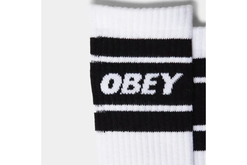 Obey Cooper Ii Κάλτσες Ψηλές 1 Ζευγάρι (100260093 WHITE-BLACK)