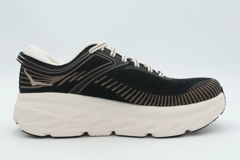 Hoka One One Bondi 7 Ανδρικά Αθλητικά Παπούτσια για Τρέξιμο Μαύρα, Σάπιο Μήλο, Λευκά