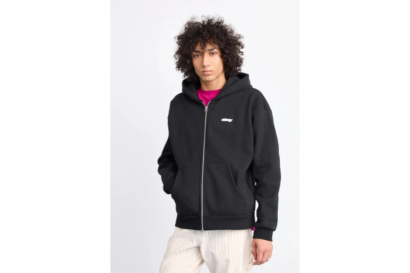 Obey Gaze Zip Ανδρική Ζακέτα με Κουκούλα Μαύρη