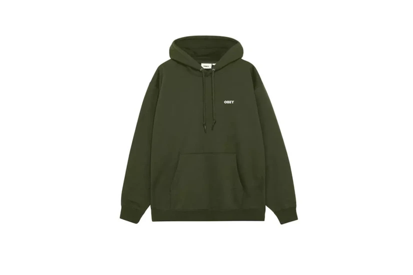 Obey Quarter Icon Premium Ανδρικό Φούτερ με Κουκούλα Χακί