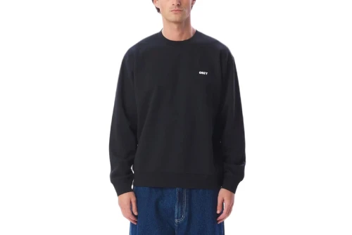Obey Bold Crew Fleece Μπλούζα Με Λαιμόκοψη Ανδρική (112862349 BLACK)