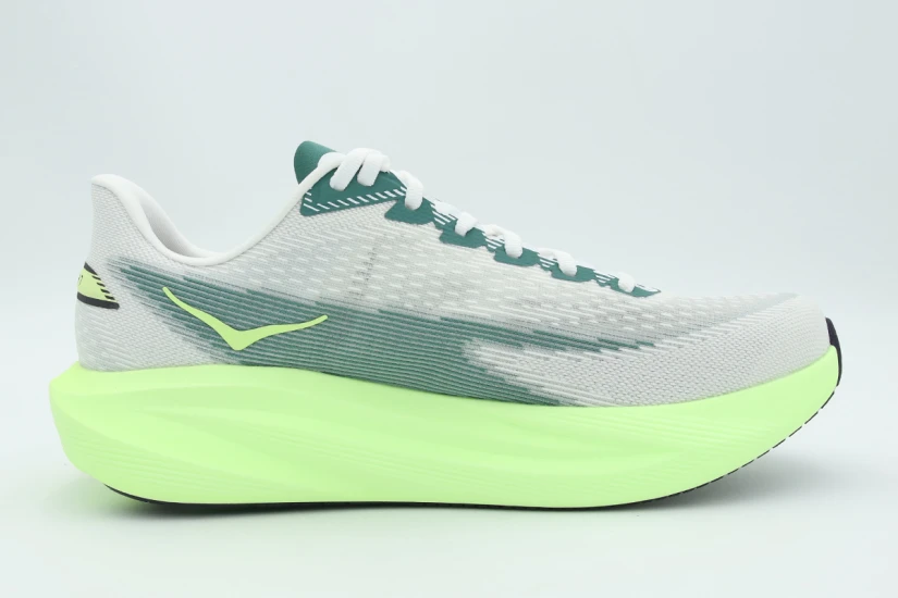 Hoka One One Mach 7 Ανδρικά Αθλητικά Παπούτσια για Τρέξιμο Γκρι Ανοιχτό, Πράσινα, Πορτοκαλί