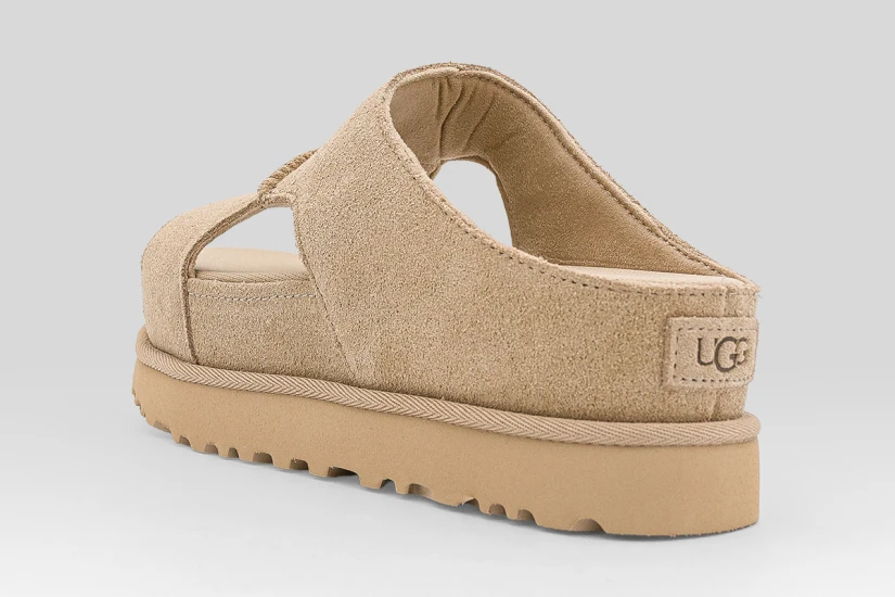 Ugg Goldenstar Hi Cutout Slide Γυναικεία Σανδάλια Μπεζ