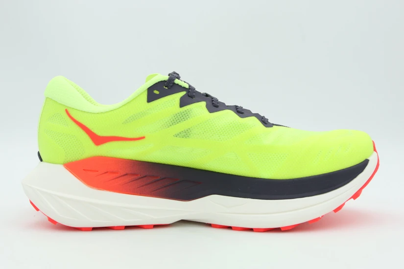 Hoka One One Rocket X Trail Ανδρικά Αθλητικά Παπούτσια Trail Running Λαχανί, Μαύρα, Πορτοκαλί, Λευκά