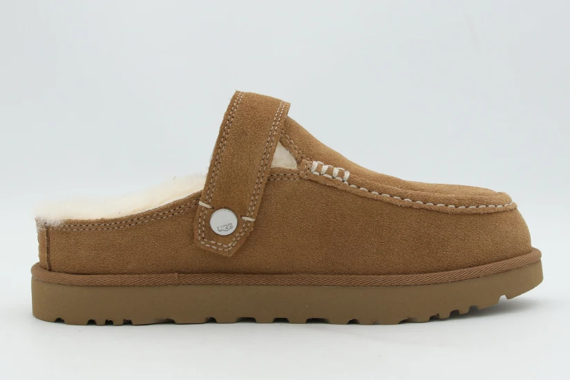 Ugg Goldenstar Evelina Clog Γυναικείες Παντόφλες Ταμπά, Εκρού