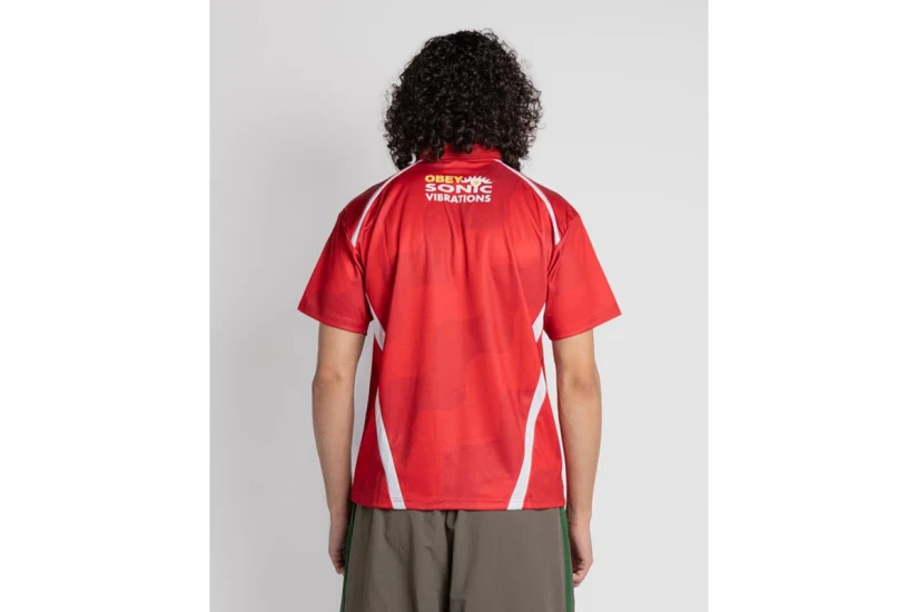 Obey Soccer Jersey Ανδρική Κοντομάνικη Μπλούζα Πόλο Κόκκινη