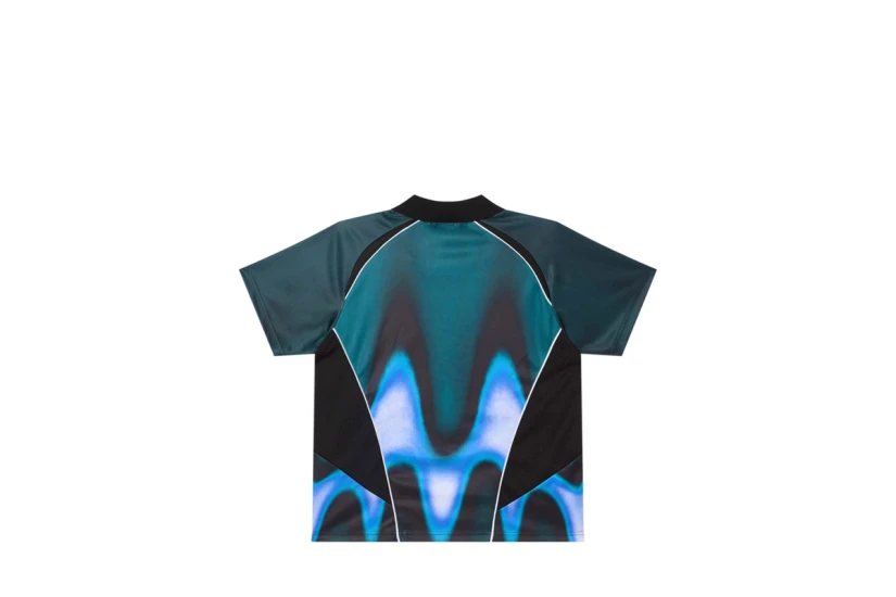 Obey Blurred Soccer Jersey V-Neck Ανδρικό Κοντομάνικο T-Shirt Πετρόλ, Μαύρο, Μπλε, Λευκό